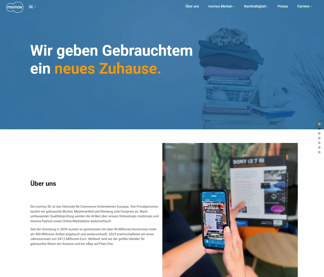 Momox德国二手交易平台