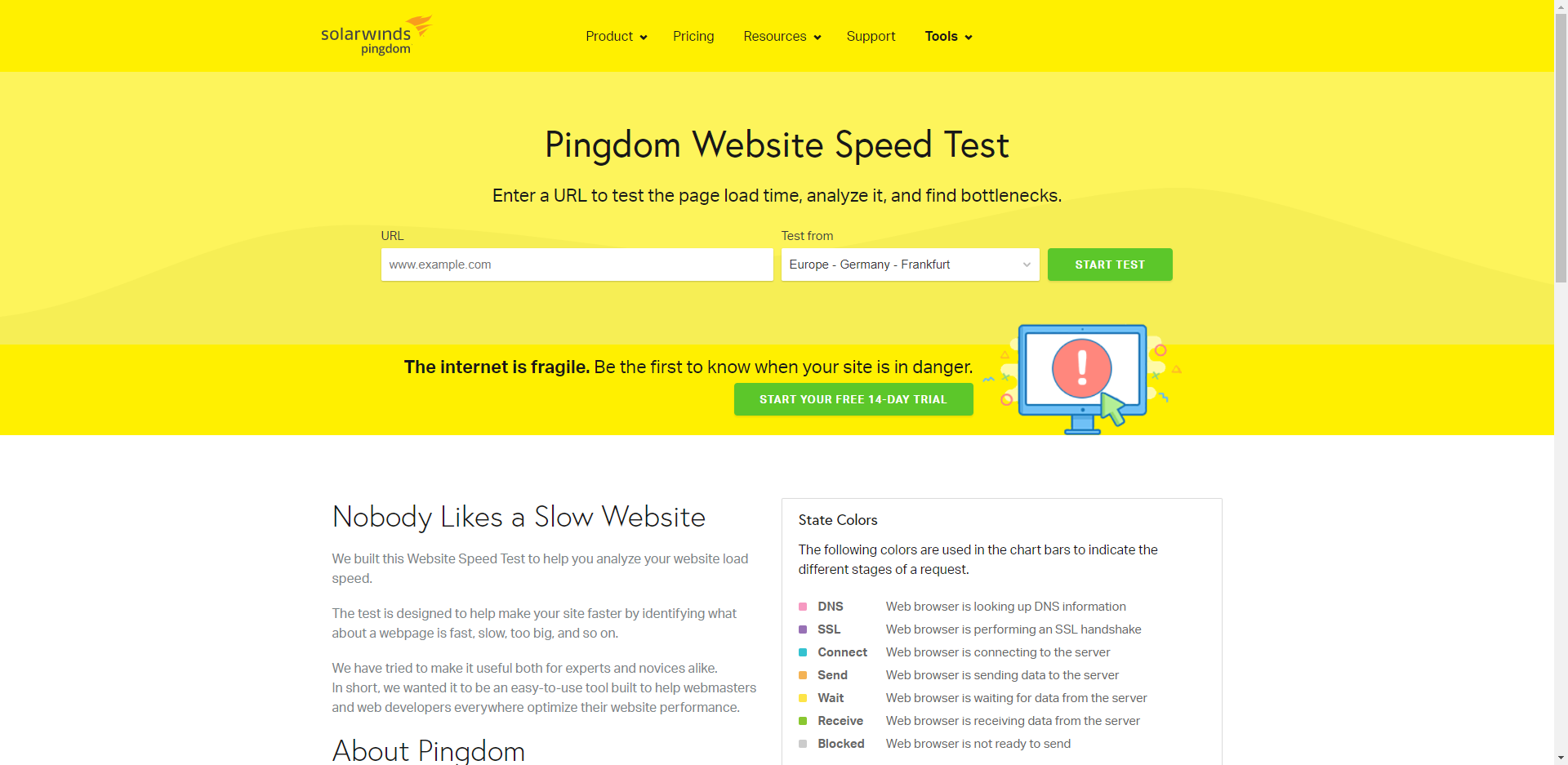 Pingdom 网站速度测试