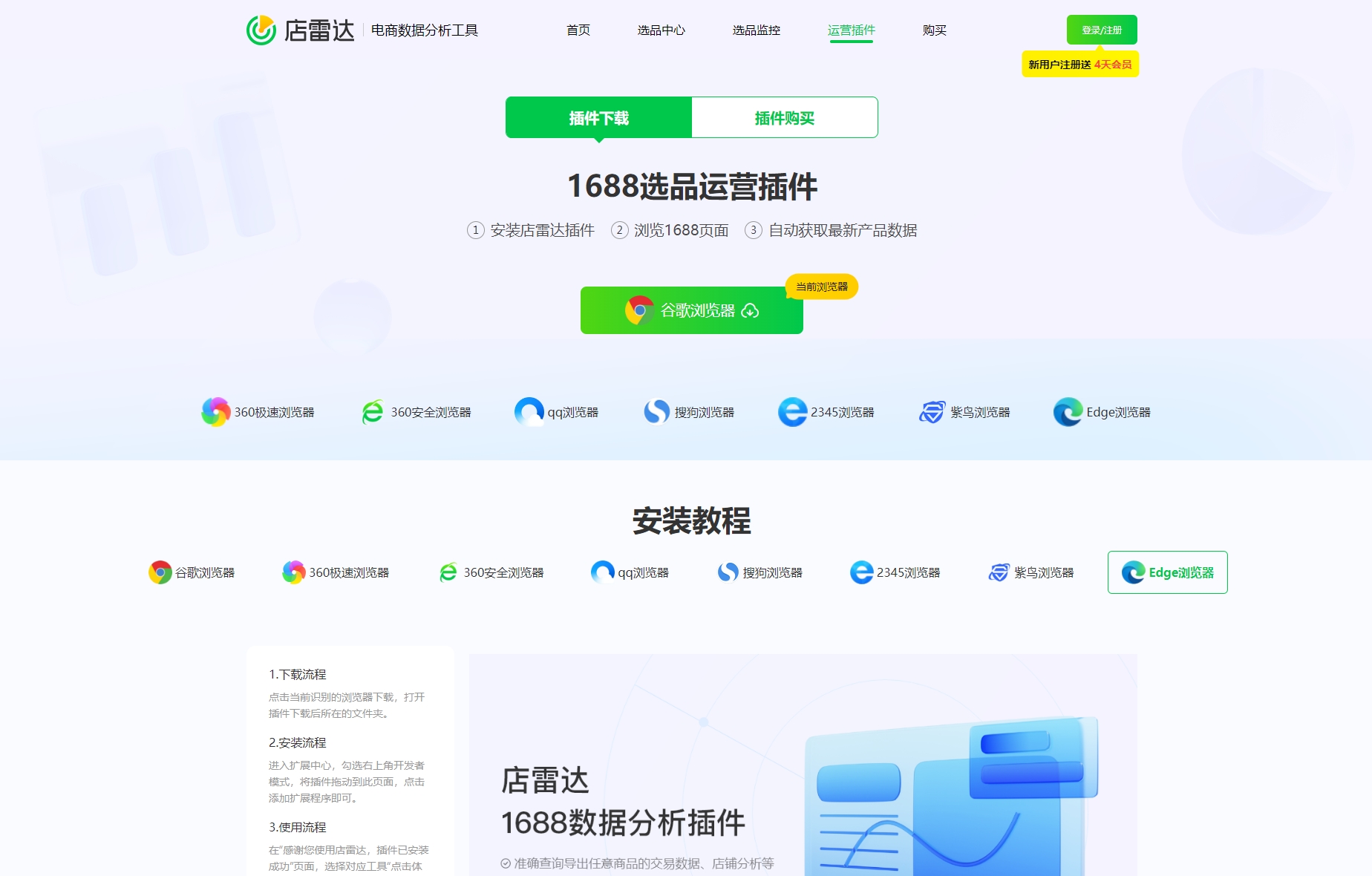 1688选品运营插件 - 店雷达