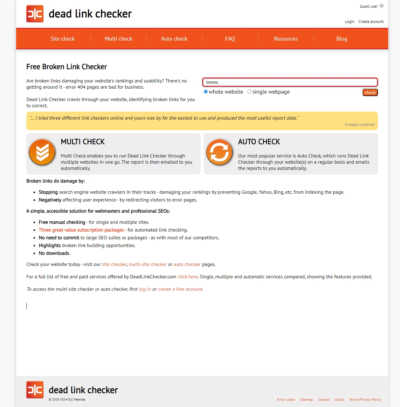 网站死链检测工具 - dead link checker